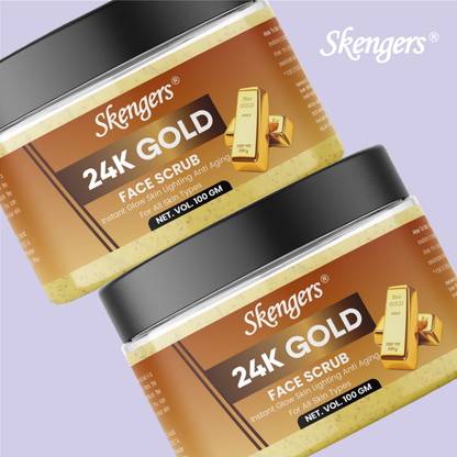 skengers 24kGold Face Scrub Damage Repair Skin Scrubs&Exfoliators For Women&Men Scrub