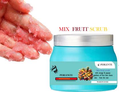 PERLENTE Mix Fruit Face Scrub for Tan-Removal  Scrub