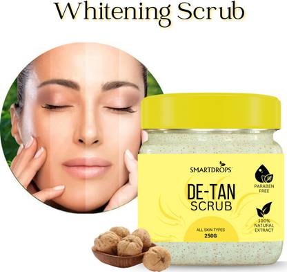 smartdrops Walnut Face Scrub With De-Tan Routine for Daily Skincare Use Scrub