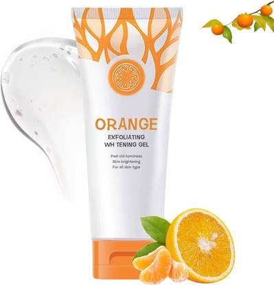 BEAUTYATH Natural Orange Peeling Gel Face Scrub, Deep Cleansing Moisturizing Facial Scrub