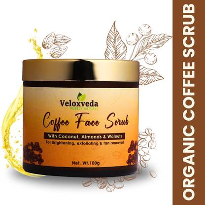 veloxveda Coffee Scrub | Natural Exfoliation | Cruelty-Free, Natural, Paraben & SLES Free Scrub
