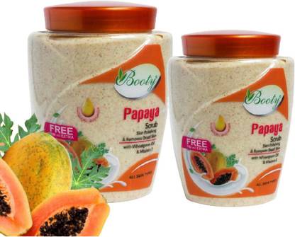 BOOTY Papaya face scrub with wheatgerm oil & vitamin E Scrub
