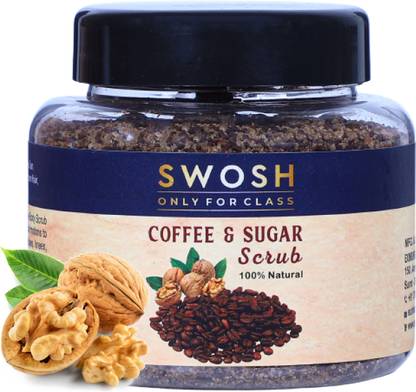 SWOSH Tan removal Natural Coffee And Sgar body scrub With Walnut Shel Scrub
