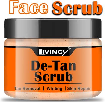 Livincy De-Tan Scrub Tan Removal Repair Damage Cause By Sun Skin Scrub Body  Scrub