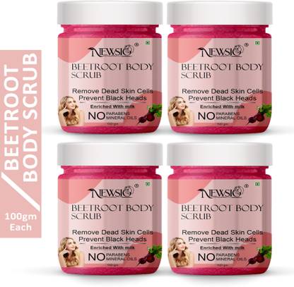 Newsio Beetroot Exfoliating Body Scrub | Enriched for Tan Removal, Exfoliate Dead Skin Scrub