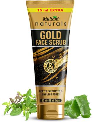 Multani naturals Gold Face Scrub | Gently Exfoliates & Unclogs Pores - Scrub