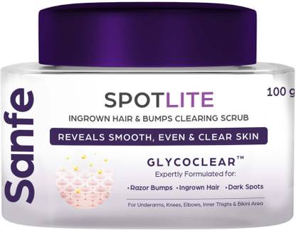 सनफे Spotlite Ingrown Hair & Bump Clearing Body Scrub For Dark Underarm,Inner Thigh स्क्रब