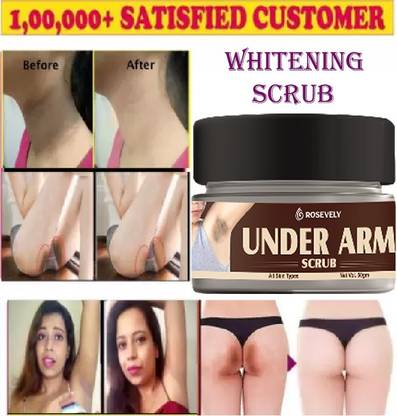 Rosevely Under Arm Scrub For Whitening/Dark Spot Removal Body Scrub For All Skin T Scrub