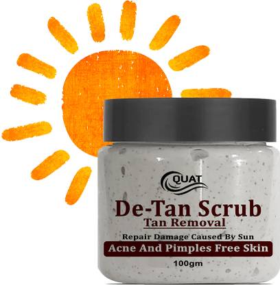 QUAT De-Tan Scrub for Revitalizing Skin,Face Whitening,Glowing Skin suits both Scrub
