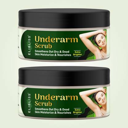 ELIBLISS Underarm Whitening Scrub for Dark Underarms Spot Removal Pack of 2 Scrub