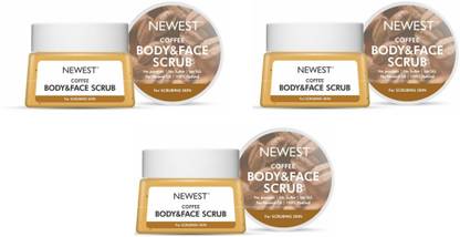 NEWEST COFFEE FACE AND BODY PACK OF 3 EACH 300 ML Scrub