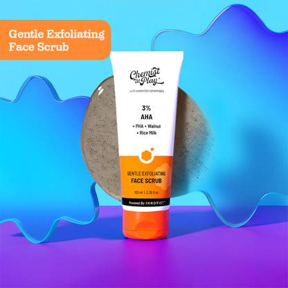 Chemist at Play Gentle Exfoliating Face Scrub - Removes Dead Skin & Blackheads | Detan & Glow Scrub