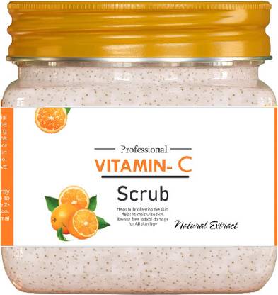 KAIASHA Scrub For Face & Body (Vitamin C Scrub, 380 ML) | All Skin Cleanser  Scrub