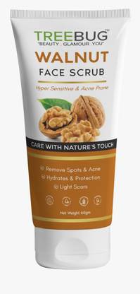 TREEBUG Exfoliating Walnut Scrub ! Hyper Sensitive & Acne Prone Scrub