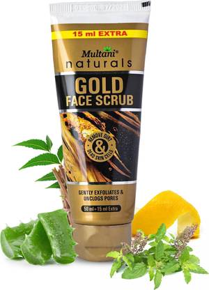 Multani naturals Gold Face Scrub | Gently Exfoliates & Unclogs Pores - Scrub