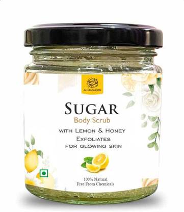 Almasnoon Al masnoon lemon honey sugar body scrub for exfoliates & glowing skin Scrub
