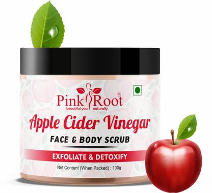 PINKROOT Apple Cider Vinegar Face & Body Scrub 100gm Scrub