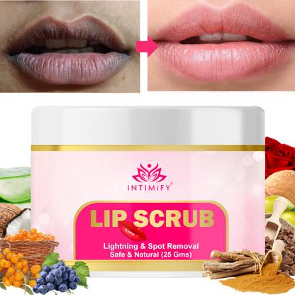 INTIMIFY Lip Scrub, Lip Scrub For Pigmentation, Lip Scrub For Dark Lips For Women & Men Scrub