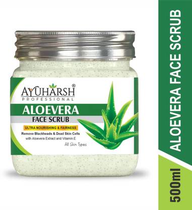 Ayuharsh Aloevera Face Body Scrub Cleanser for Blackheads & Tan Removal for Glowing Skin Scrub