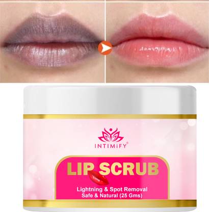 INTIMIFY Lip Scrub for Dark, Pigmented, Chapped & Dry Lips, Men & Women Scrub