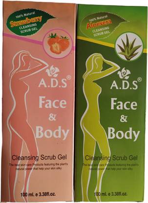 ads Face And Body Cleansing Strawberry & Alovera Scrub Gel-D58 Scrub