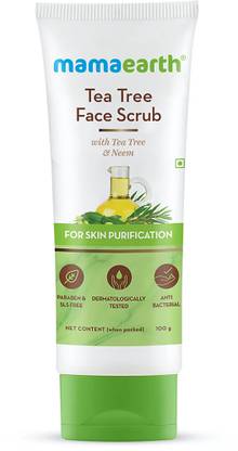 Mamaearth Tea Tree Face Scrub with Tea Tree and Neem for Skin Purification Scrub