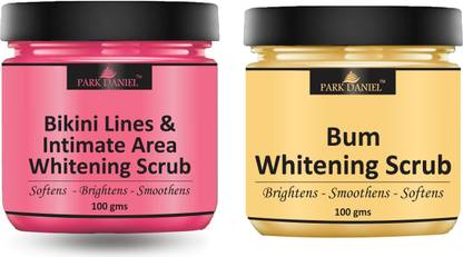 PARK DANIEL Bikini Lines Intimate Area & Bum Whitening Scrub Pack of 2 of 100 gm(200 gms) Scrub