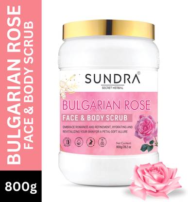 sundra Bulgarian Rose Skin Brightening Face & Body Massage Scrub