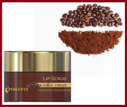 PERLENTE Soft & Smooth Lips ,Lip Perfect Duo Balm & Scrub with Coffee  Scrub