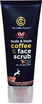 The Coffee Factory Nude & Fresh Coffee Face Scrub| Deep Cleanser, Blackhead Removal & Exfoliation | Scrub