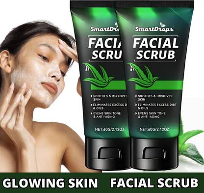 smartdrops Professional Aloe Vera - Blackhead Remover Scrub- Skin Polishing(Pack-2) Scrub