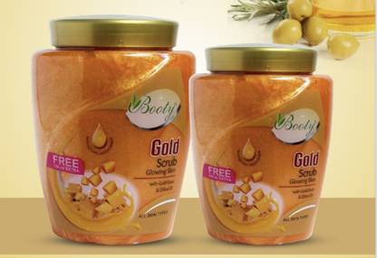 BOOTY Gold Scrub For Glowing Skin With Gold Dust & Olive Oil Scrub