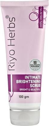 Riyo Herbs Intimate Brightening Scrub With Walnut Granules, Cucumber & Vitamin E Extracts Scrub