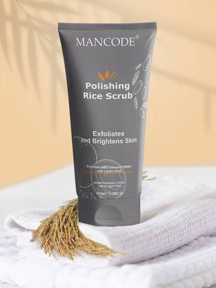 MANCODE Polishing Rice Face Scrub Deep Cleansing Oil Control Exfoliates & Brighten Skin Scrub