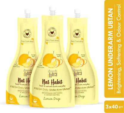 Nat Habit Underarm Darkness Removal Cream Scrub, Whitening, Odour Control-Lemon�Drop Scrub