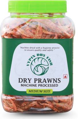 VYPIN DRY FISH Dry Prawns Machine-Dried Medium Size Clean