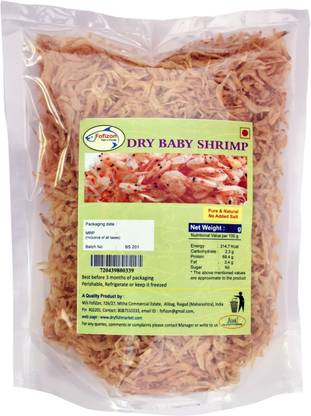 Fofizon Dry baby shrimp for Aquarium Fish feed Shrimp 0.3 kg Dry New Born, Young, Adult Fish Food
