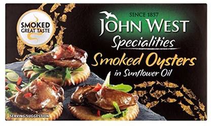 John West Smoked Oysters in sunflower oil Slices