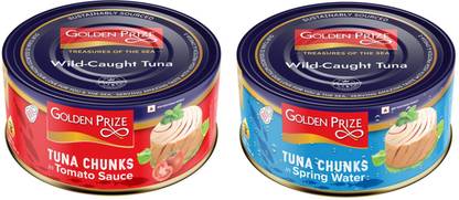 Golden Prize Tuna Chunk in Tomato Sauce and Tuna Chunk in Springwater Slices