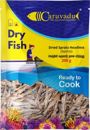 caruvadu Dried Sprats headless 200g Clean
