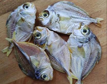zmz Zulfi DRY FISH Dry 100gm Surgutta / Silver Belly / Mullan / Pony Fish / Kaaral Whole