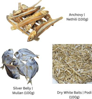 AL-HAQQ Anchovy | Nethili | Dry White Baits | Podi | Silver Belly | Mullan Whole