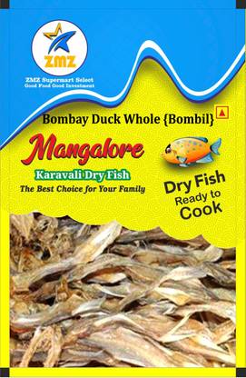 zmz Dry Fish Dry Bombay Duck, Bombil, bummalo, bombili, boomla, lote Whole