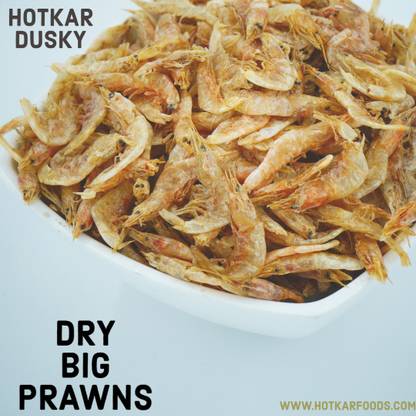 hotkar Dry and Salted Big shrimps/prawns (110gms) Clean