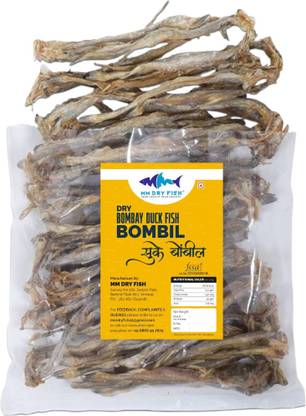 MM DRY FISH Dry Bombay Duck - Bombil - Ready to Cook - 100% Natural - Super Sun Dried - Whole