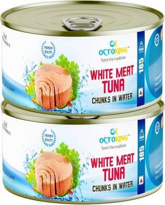 Octoking White Meat Canned Tuna Chunks in Water, Immunity Booster Chunks