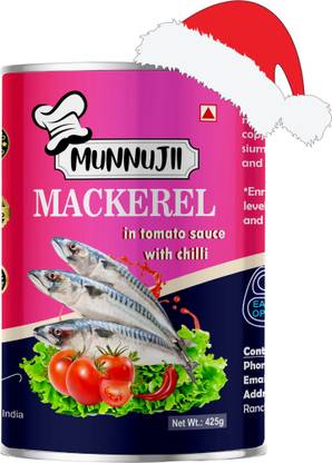 Munnujii Mackerel in Tomato sauce with Chili 425g Fillets