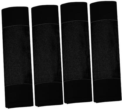 Auto Oprema Soft Auto Black Plain Velvet Seat belt 4 PCS Universal Fit for All Cars Seat Belt Cover