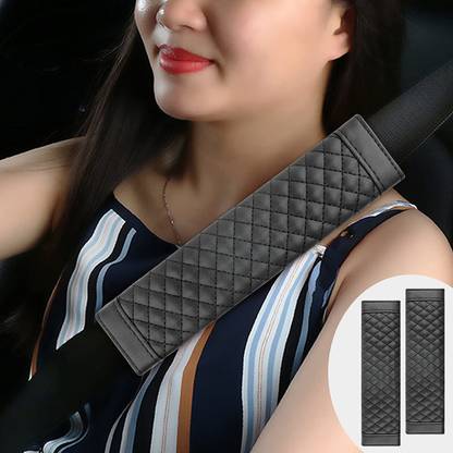 Auto Oprema CAR SEAT BELT COVER & SHOULDER PAD COVER 7D Black UNIVERSAL PACK OF 2 Seat Belt Cover
