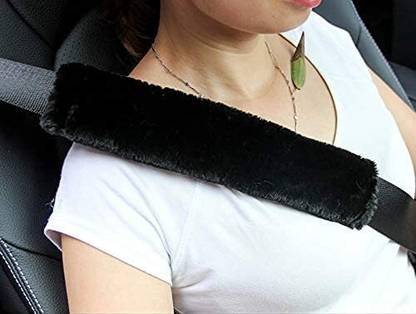 VYATIRANG Wool Soft Faux Sheepskin Seat Belt Shoulder Pad For A More Comfortable Driving Seat Belt Cover